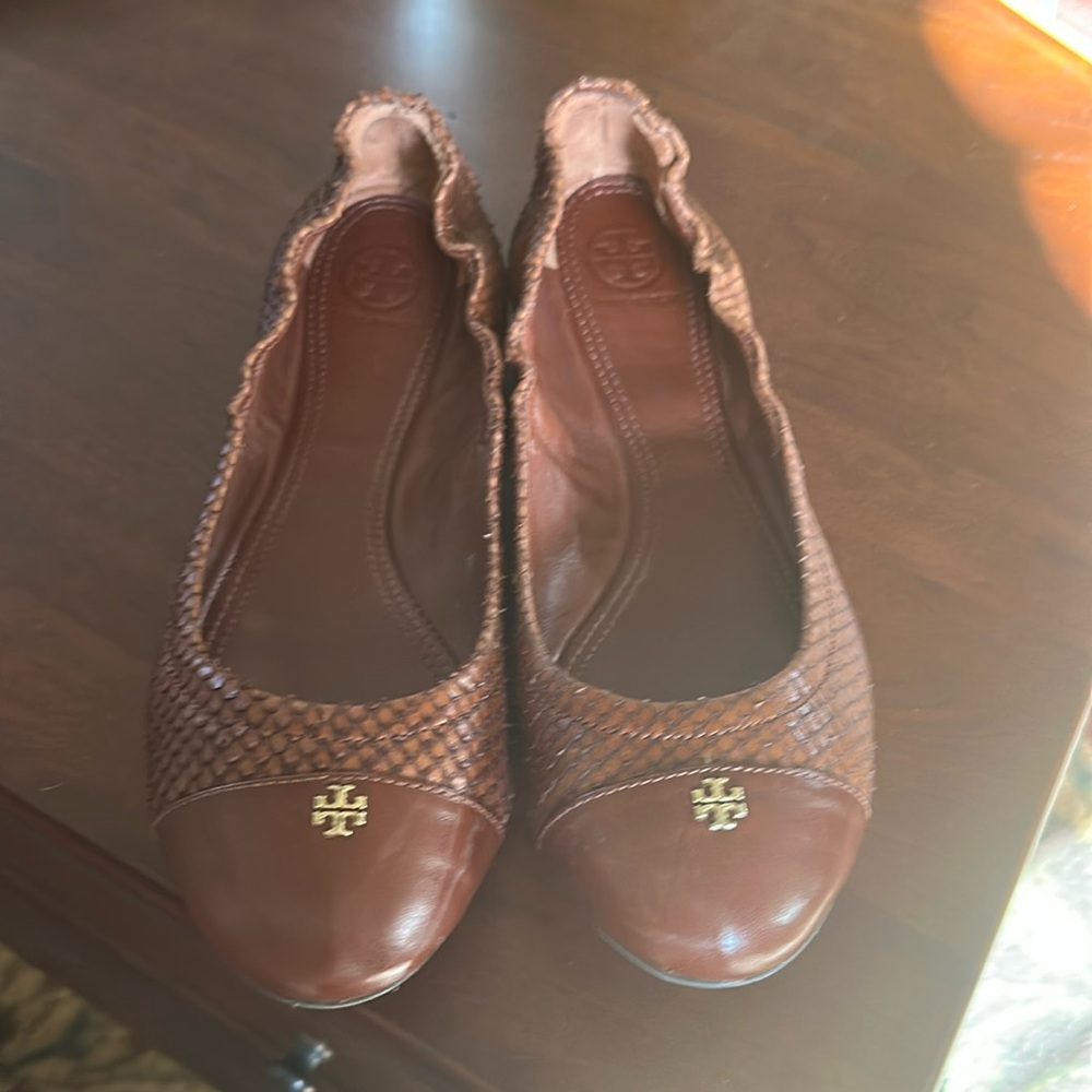 Tory Burch Brown/Cherry Almond York Ballet Flat